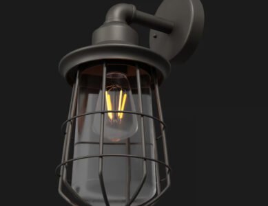 3d Modelling – Wall lamp